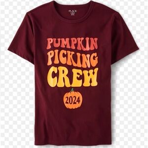 The Children's Place Maroon Pumpkin Picking Crew Kids T-Shirt NWT